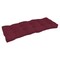 51-inch by 19-inch Tufted Solid Twill Bench Cushion Red-Color